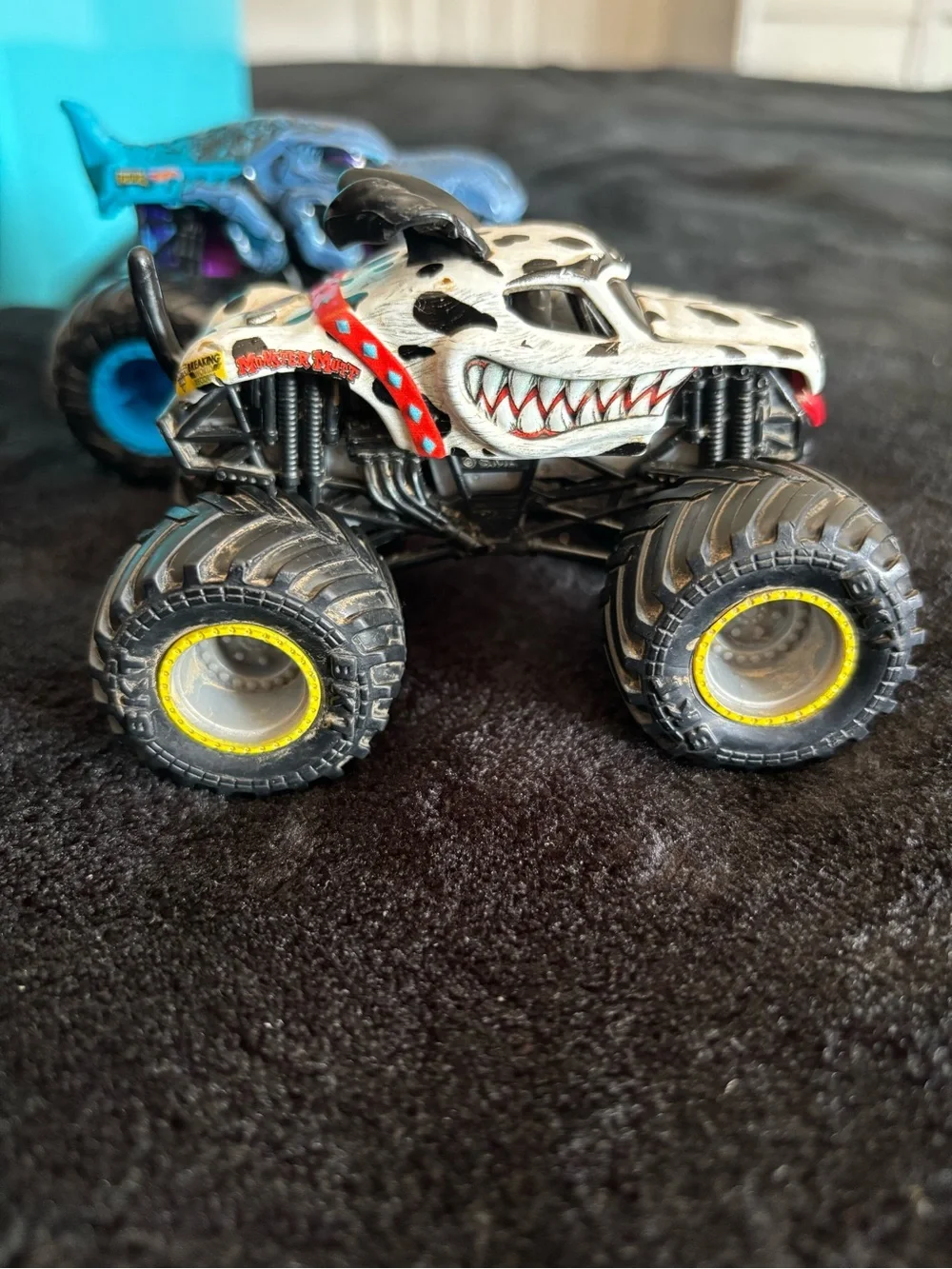 Monster Jam Trucks Hot Wheels Bundle Of 2 Mega Rex & Mutt Dalmation Play/Collect